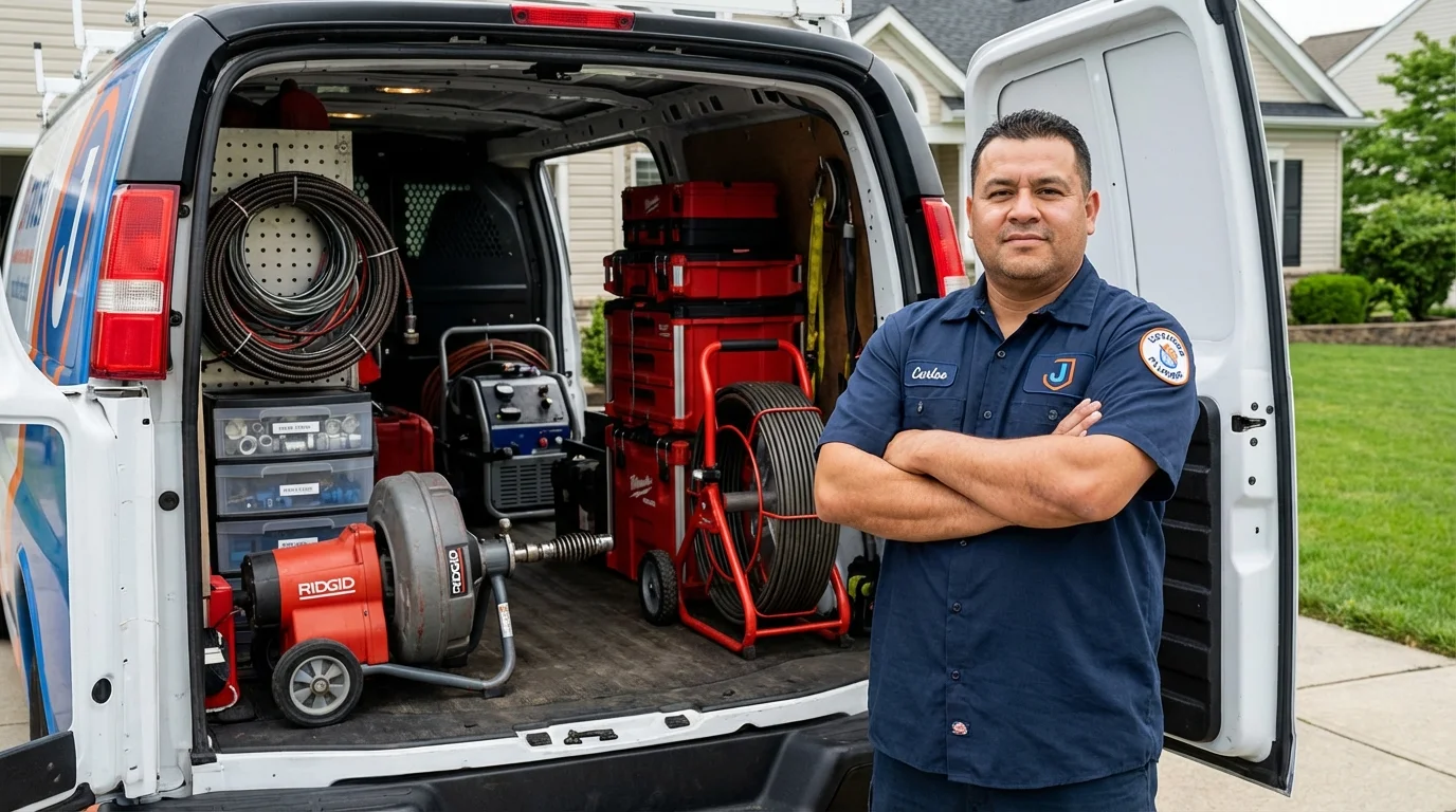Professional drain cleaning equipment and Johns Plumbing LLC plumber in Battle Ground